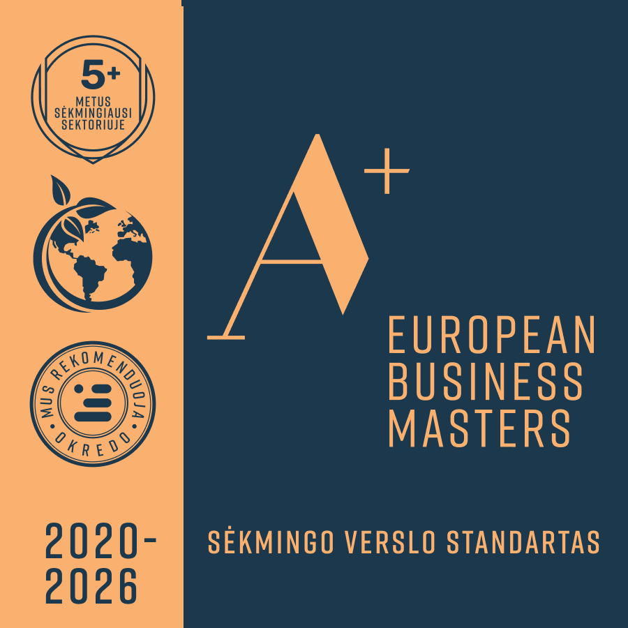 European Business Masters A+ sertifikatas 2020–2026